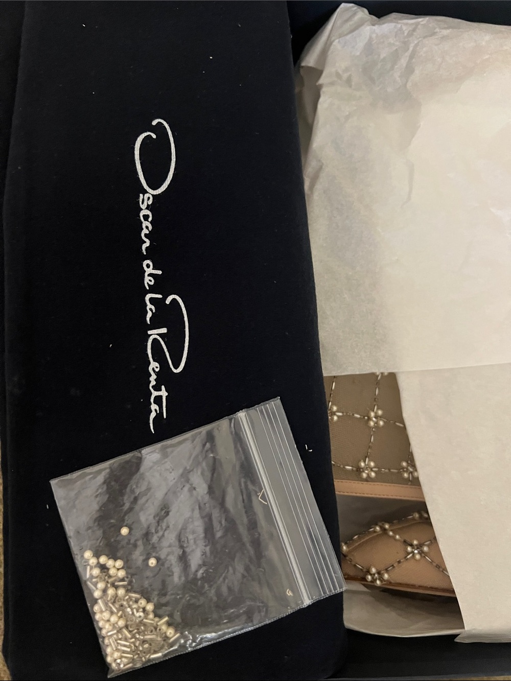 NIB Oscar de la Renta Pearlette Embroidered Booties - Size 37.5 - Picture 13 of 14